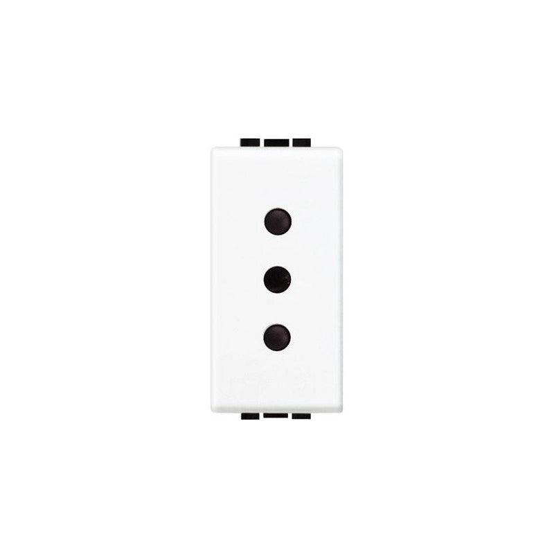 N4113 Presa 2P+T 10A 250 Vac Bianco Livinglight