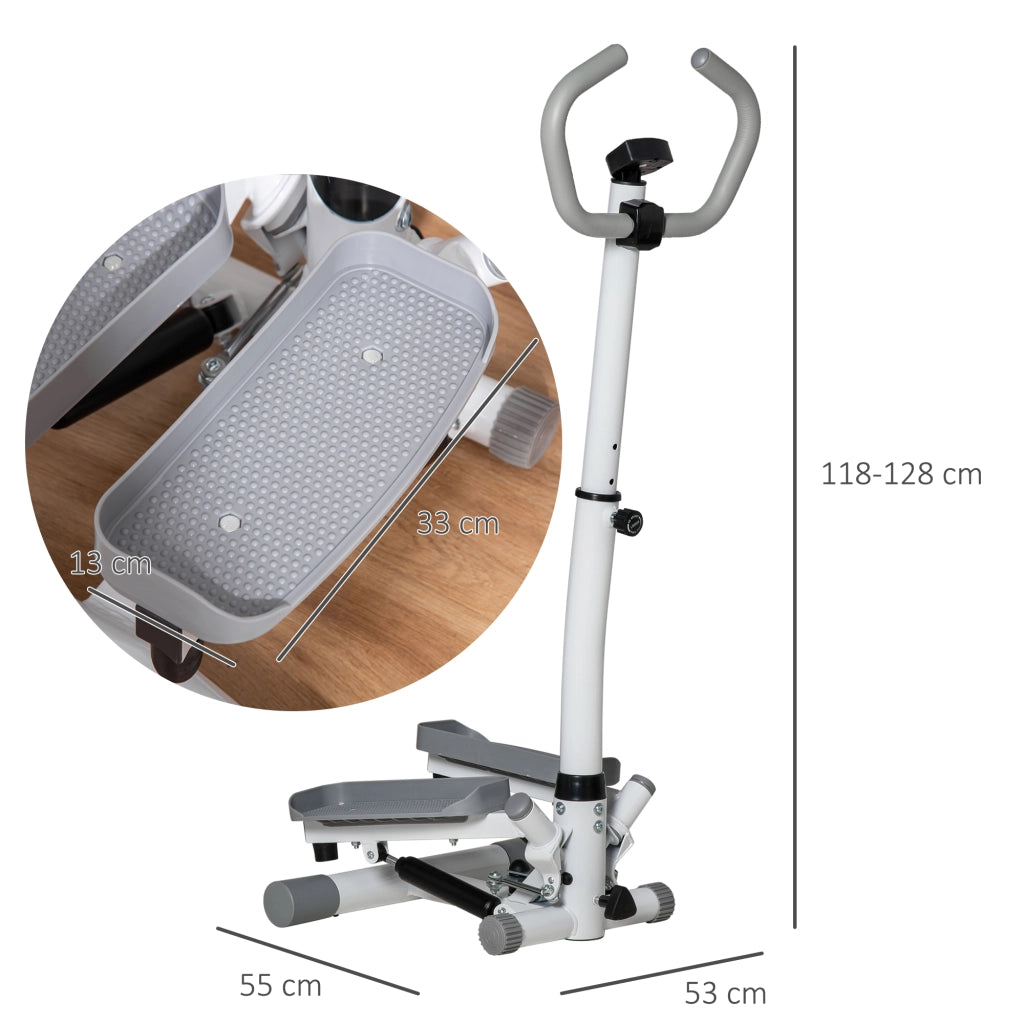 Stepper Fitness ¨C Minimal ¨C Bianco Grigio Acciaio ABS