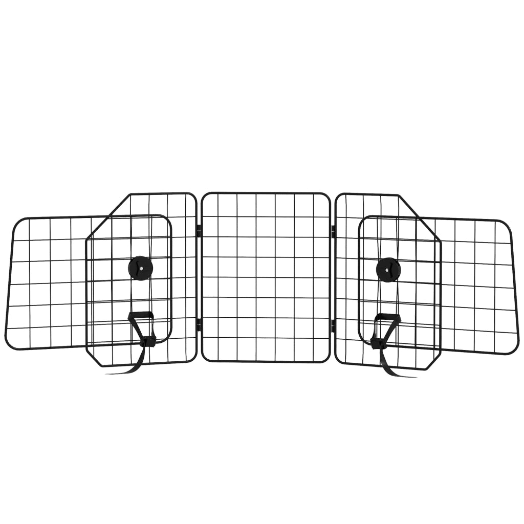 Griglia divisoria auto per cani ¨C Xylo ¨C regolabile 93-150cm, pieghevole, acciaio nero