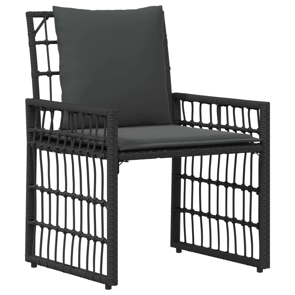 Set di Mobili da Esterno 3 pcs Nero e Grigio scuro 42025139