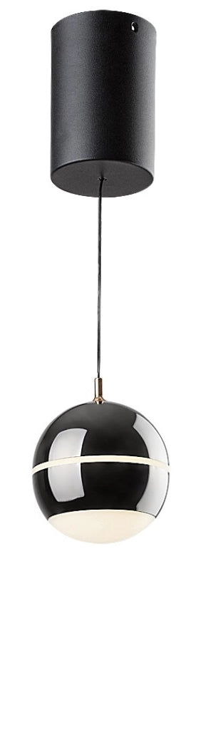 Lampada a sospensione moderna nera sfera LED 6W Maelo Rabalux