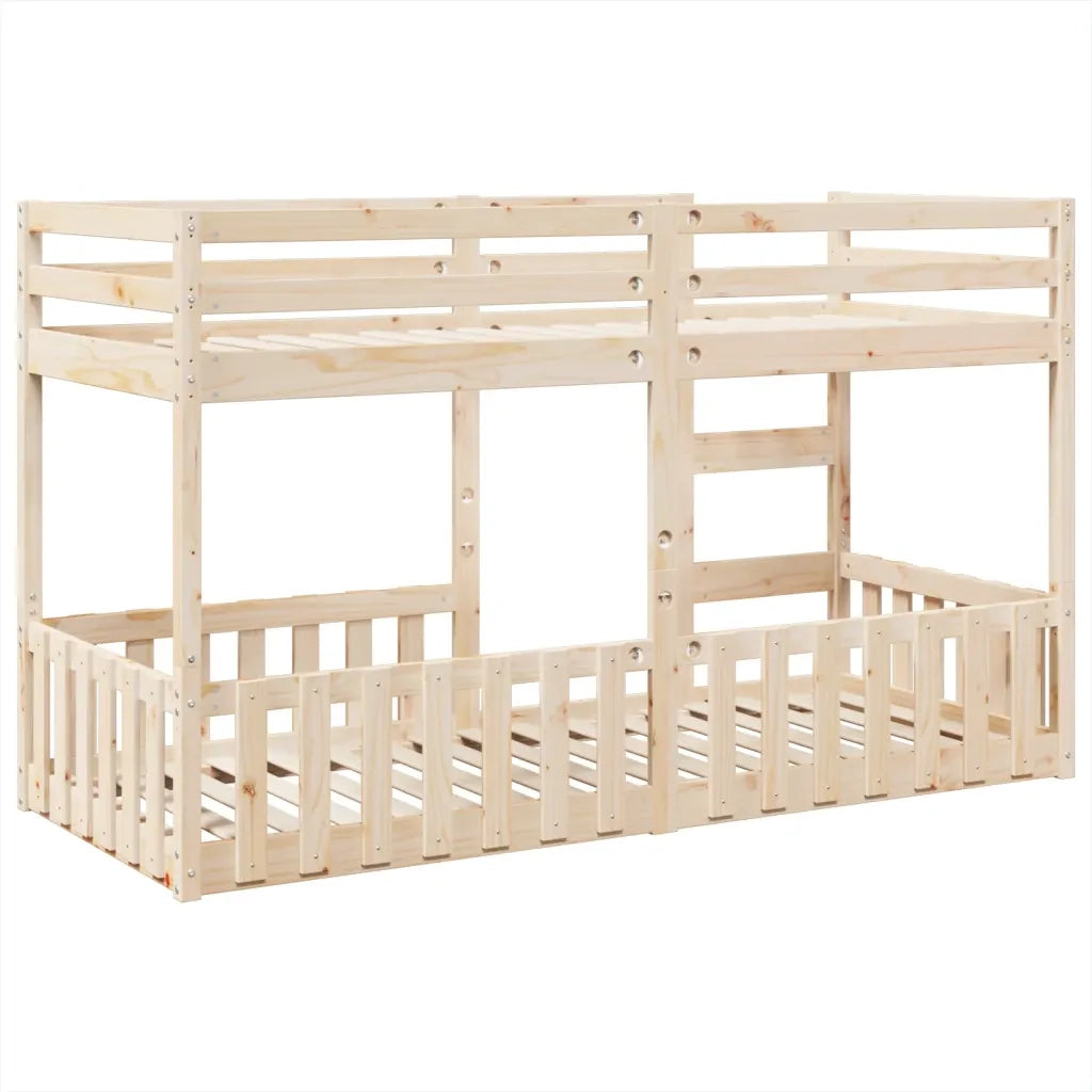 Letto singolo | Letto per adulti | Letto a Castello 80x200 cm in Legno Massello di Pino