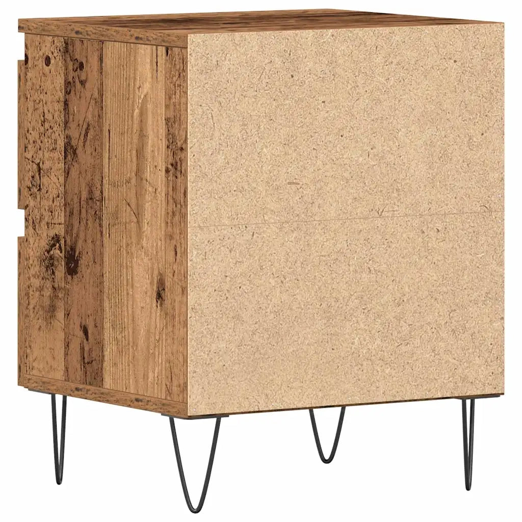 Armadio da Notte con cassetto Legno vecchio 40 x 35 x 50 cm 863482