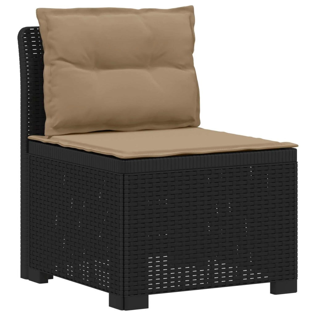 Divano da Giardino 5 Posti con Cuscini Stile Rattan PP 3444052