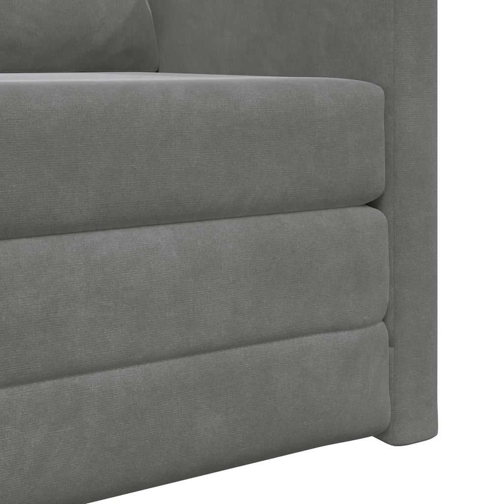 Divano letto-Sofa Letto-Daybed Grigio scuro 74 x 77 x 81 cm Velluto