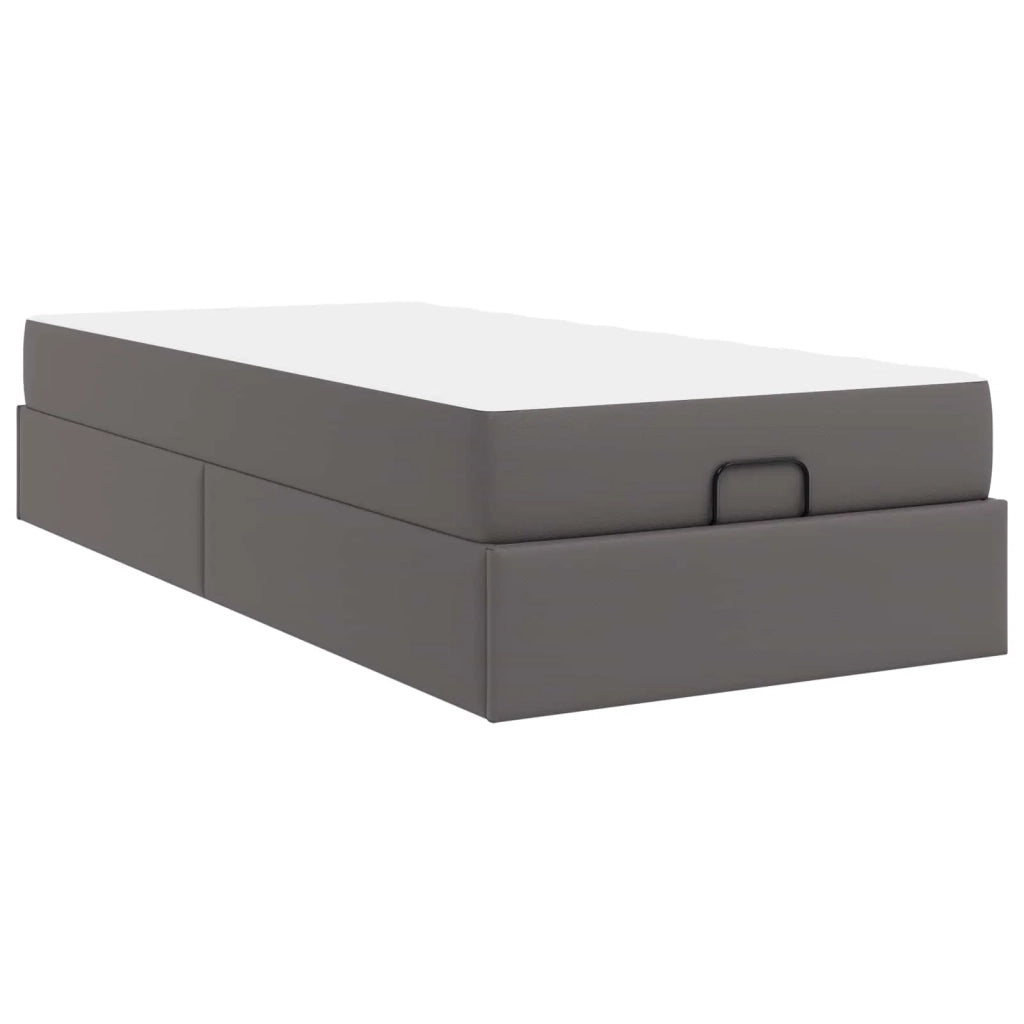 Struttura letto con materasso Altro 2 pcs-Giroletto Grigio PVC