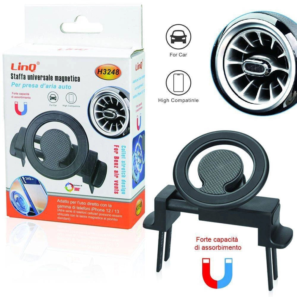 Trade Shop - Supporto Universale Magnetico Auto Presa Aria Per Smartphone Mercedes Benz H3248 -