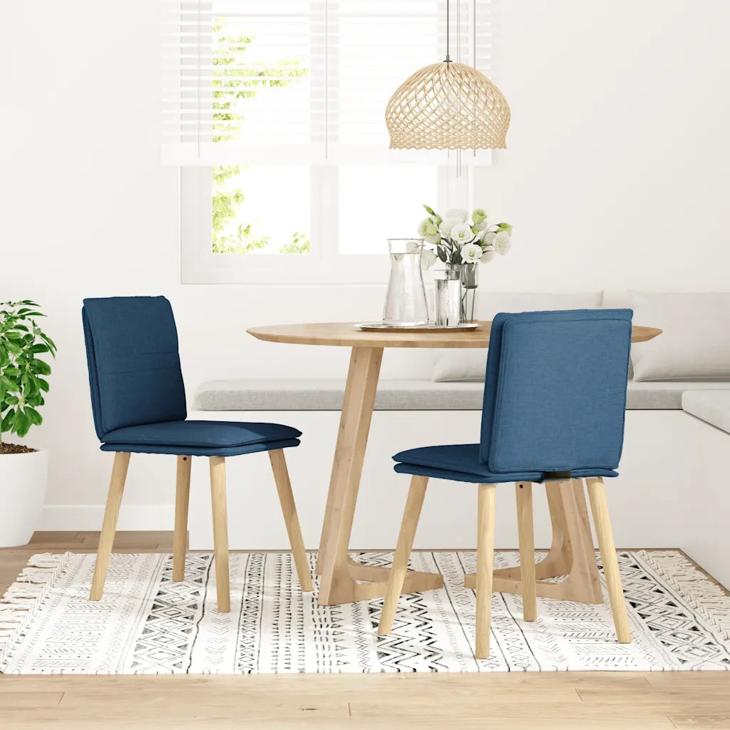 Sedie da Pranzo 2 pz Blu in Tessuto 4101263