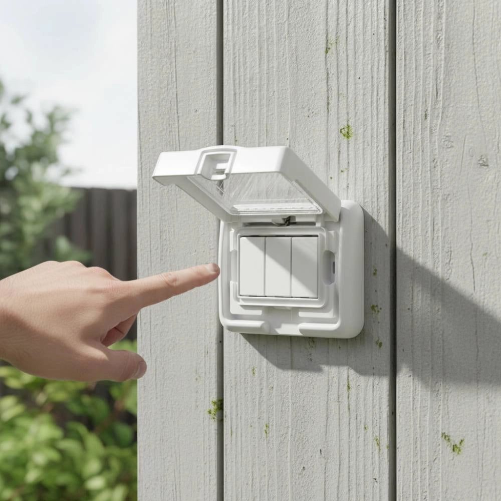Coperchio ip55 bianco compatibile matix per protezione elettrica