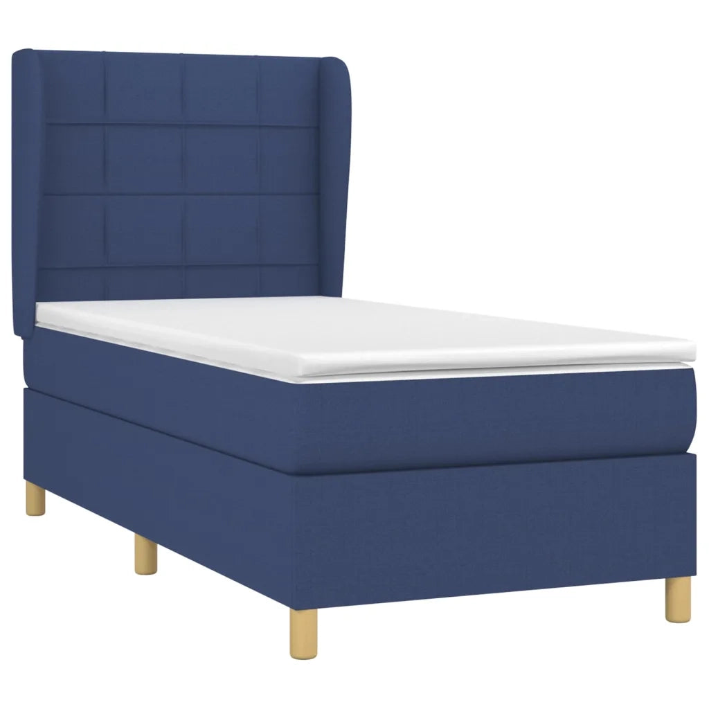 Giroletto a Molle con Materasso Blu 90x190 cm in Tessuto 3128491