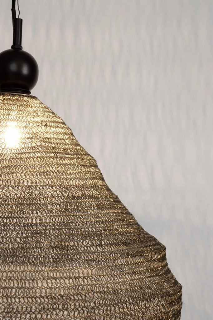 Lampadario a Sospensione in Metallo Intrecciato Forma Rombo - DARIO