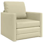 Divano letto | Sof¨¤ letto | Letto singolo 60cm Crema Pelle Artificiale