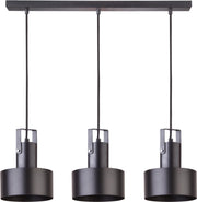 Lampada a sospensione Rif Plus nera 3 luci E27 Sigma