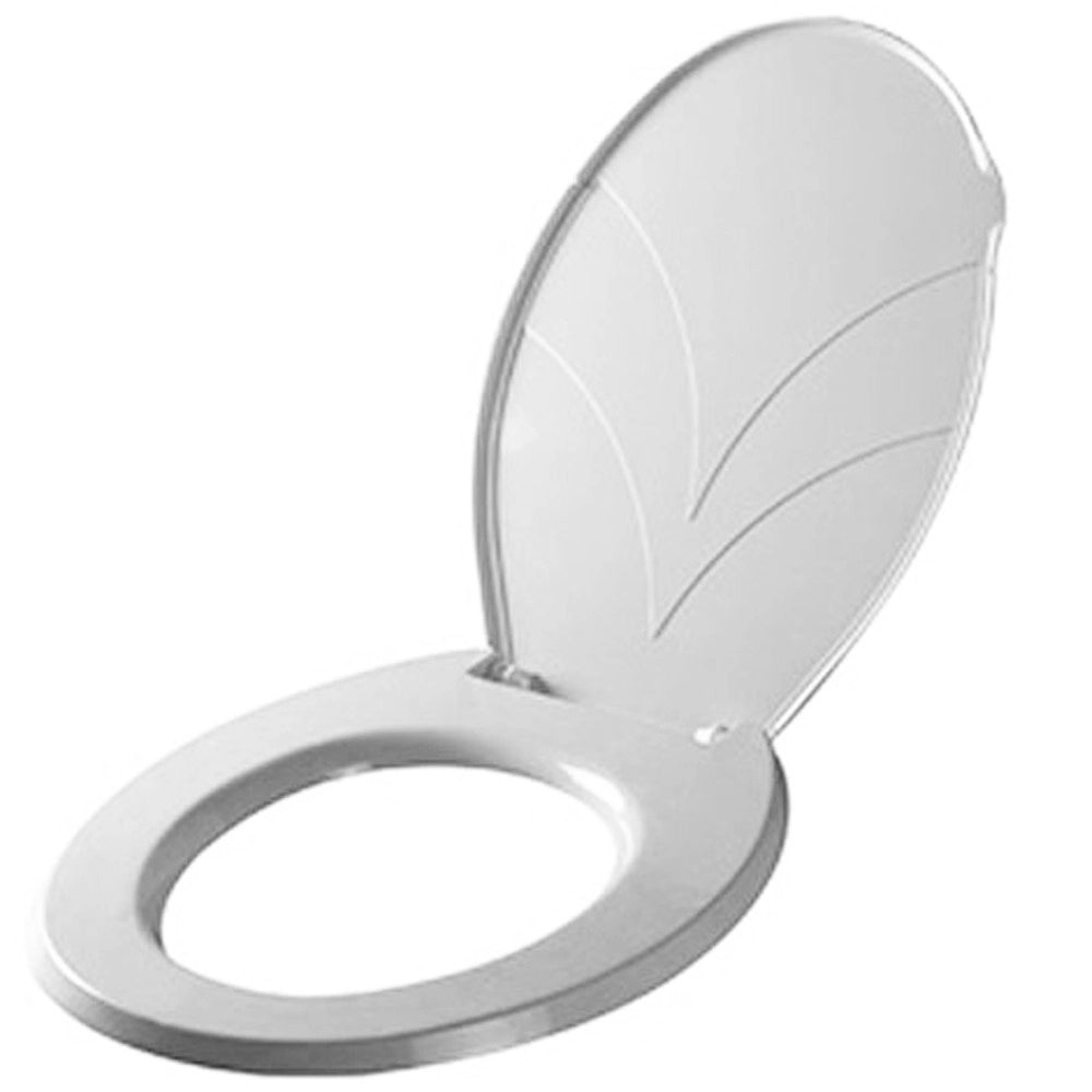 Trade Shop - Copriwater Coprivaso Tavoletta Sedile Wc Plastica Diametro 324mm Colore Bianco -        3,5