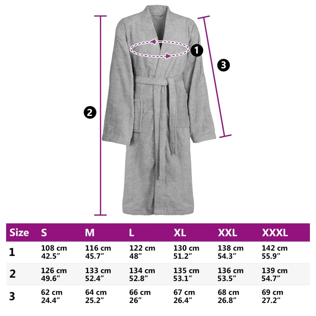 Accappatoio KINN Grigio XXXL Cotone 4100858