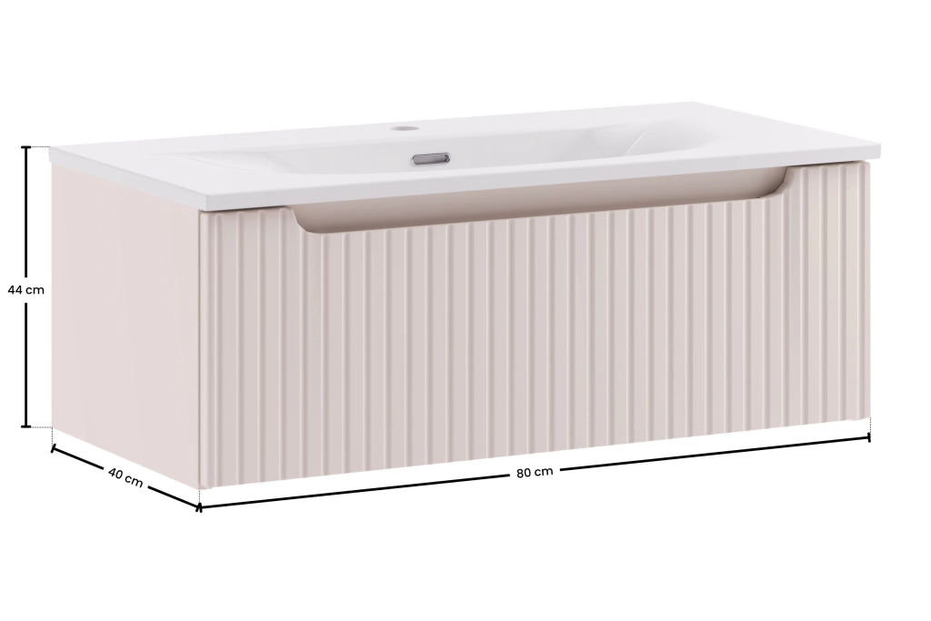 Set mobili bagno 80 cm con lavabo per mobile SKY Nova Cashmere 80 cm