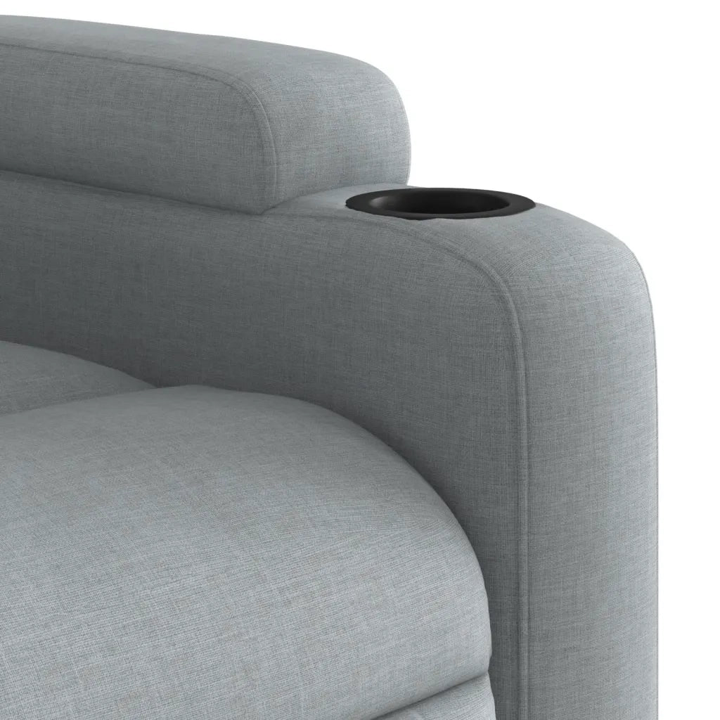 Poltrona Reclinabile in Tessuto Grigio Chiaro 372365