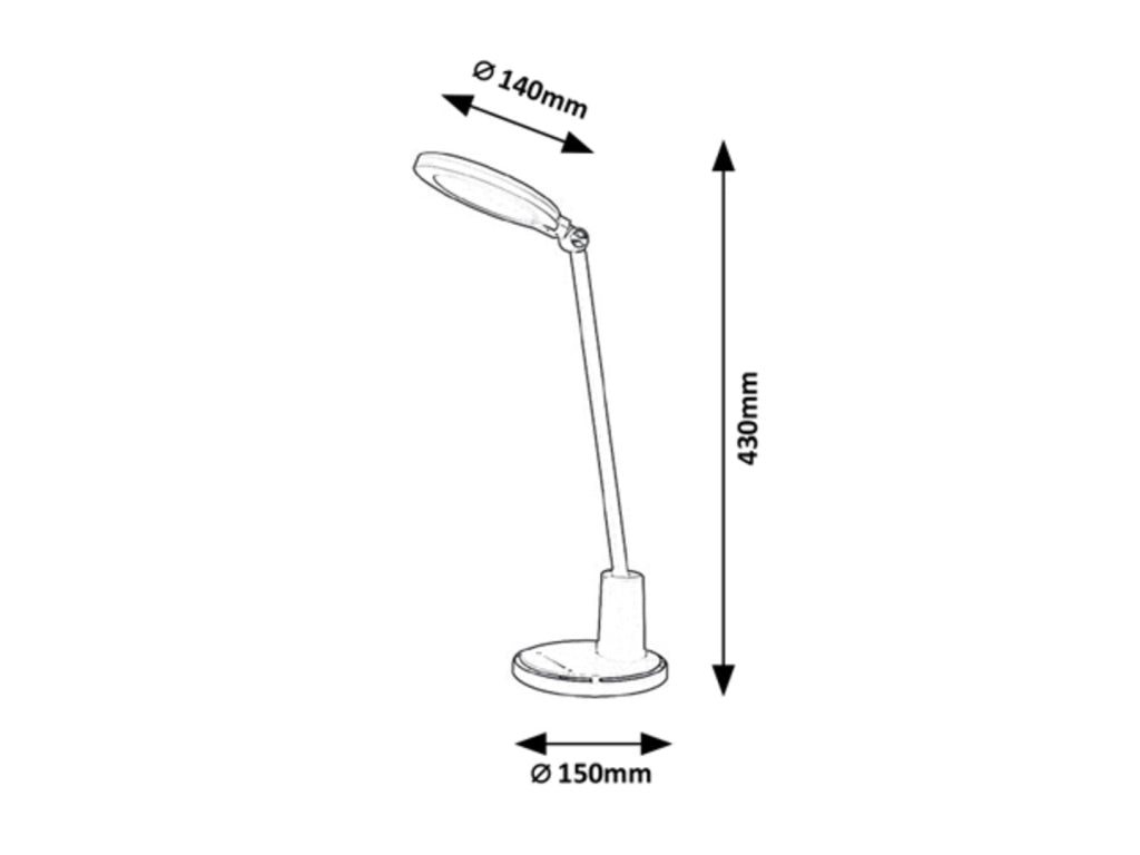 Lampada da tavolo Rabalux Tekla bianca LED 10W CCT