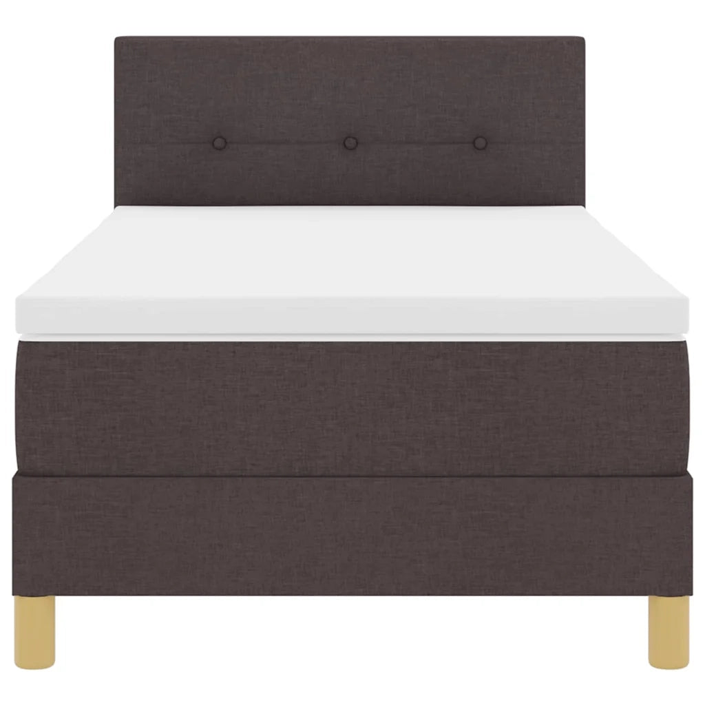 Letto a molle con cuscino Marrone Scuro 90 x 200 cm Tessuto 3338891
