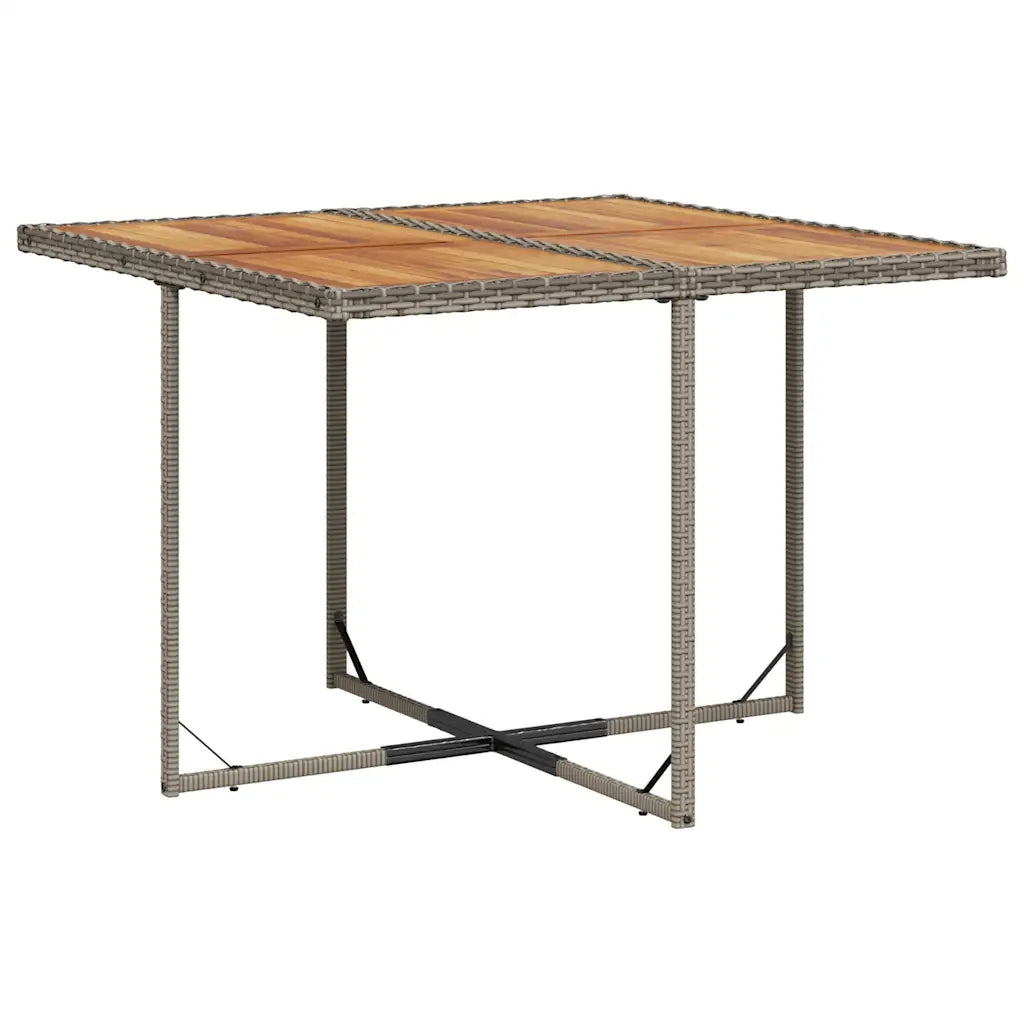Set da pranzo da giardino da 5 pz con Cuscini in Polyrattan Grigio 3277672