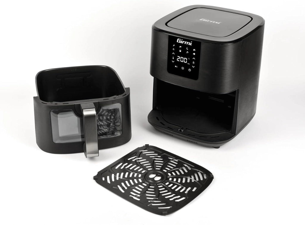 GIRMI ECOFRIT 9 L FRIGGITRICE AD ARIA 1700 W 9 LT XXL 8 PROGRAMMI DISPLAY DIGITALE BPA/PFOA SAFE LUCE INTERNA TIMER FG79