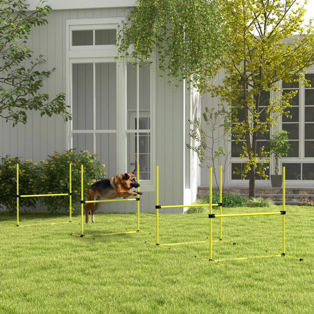 Set Agility per Cani con Ostacoli e Slalom ¨C Xylo ¨C Giallo con Borsa