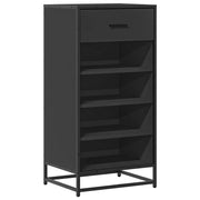 Scarpiera | Mobile per scarpe Nera 48x38x97,5 cm in Legno Multistrato