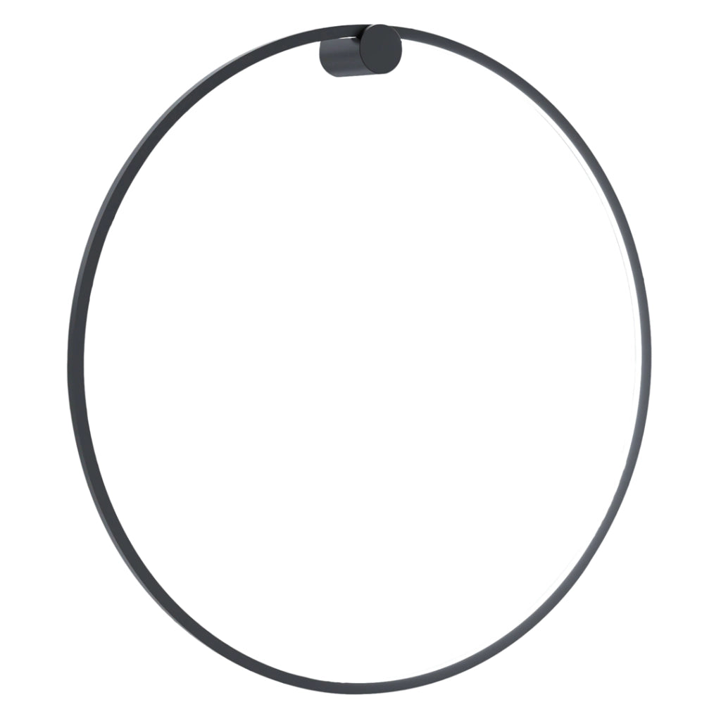 Applique bagno LED ad anello Ø80 nero 46W Milagro Saturno