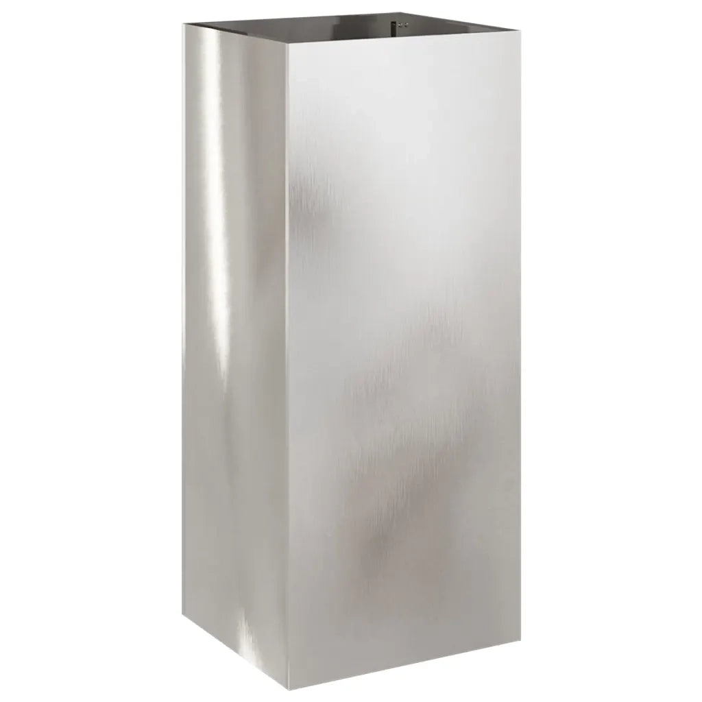 Fioriera | Cassetta per fiori | Vaso Argento 32x29x75 cm in Acciaio Inox