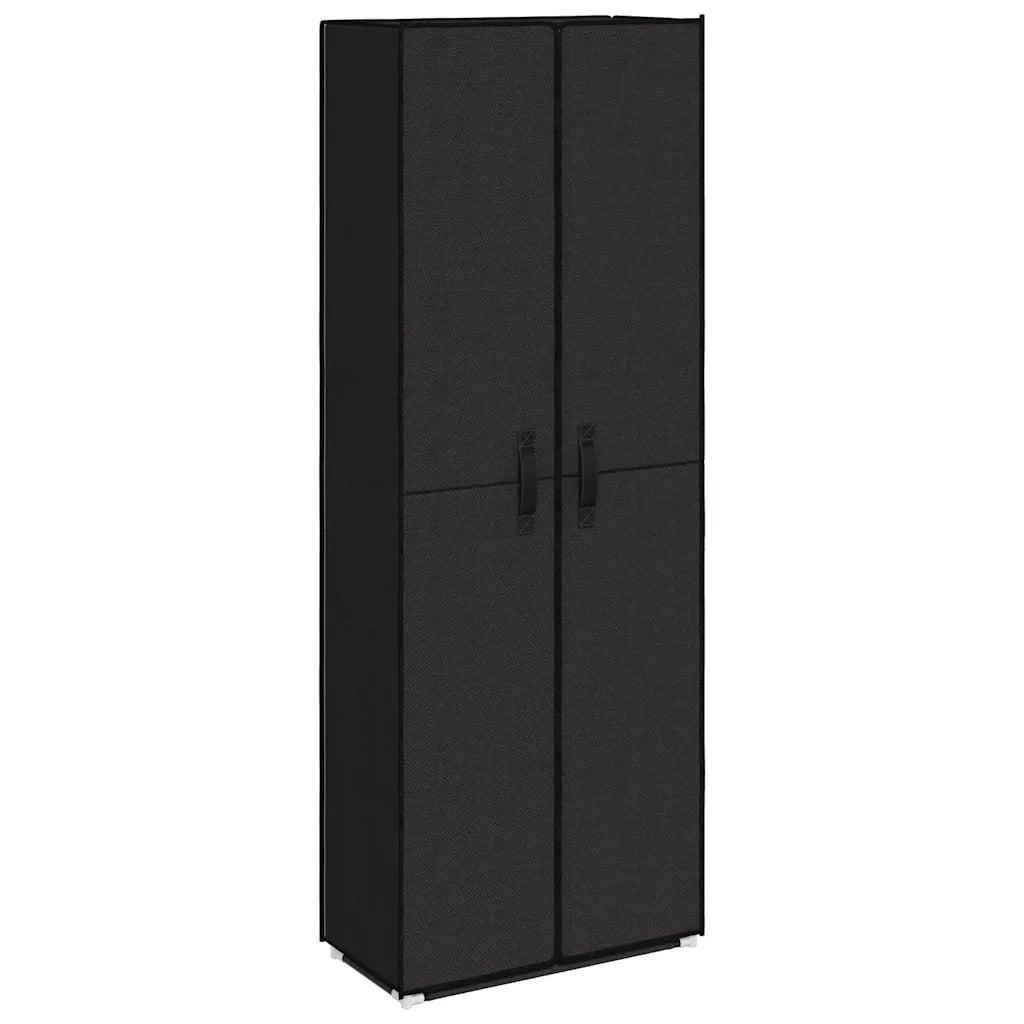 Scarpiera | Mobile per scarpe Nera 60x30x166 cm in Tessuto