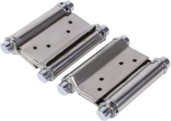 Scharniere a doppia funzione per porte esterne - Acciaio inossidabile - Sostenibile e compatti - Adatti per porte di soggiorno e locali pubblici - 2 pezzi - 7,62 cm