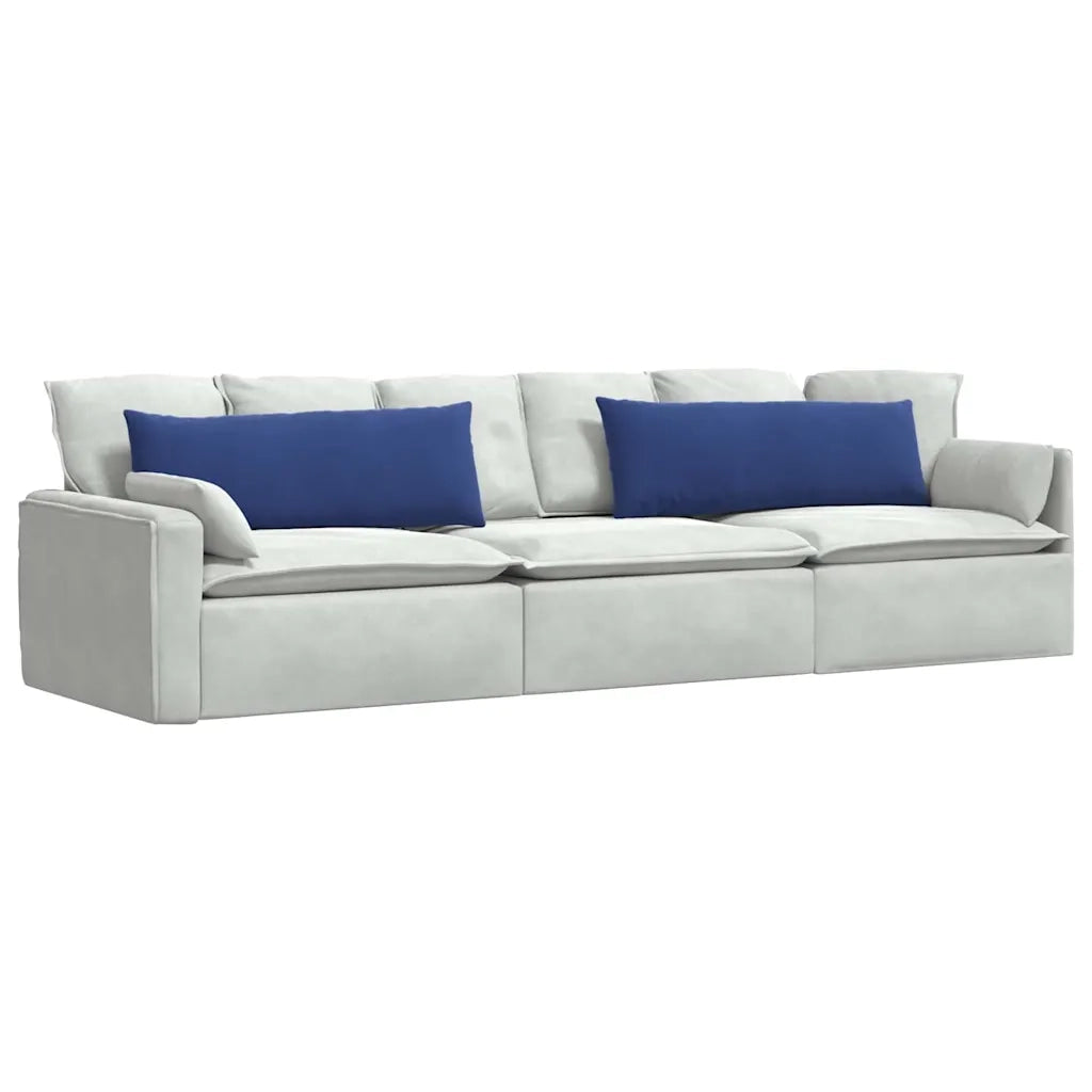 Cuscini da Divano 2 pz-Set di 2 Cuscini per Sofa Blu Polizia 120 x 40 cm