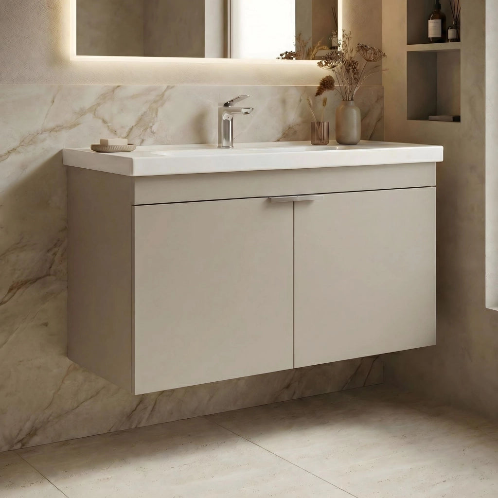 Mobile lavabo "Desna 90" - 90 x 45 x 58 cm - Sabbia