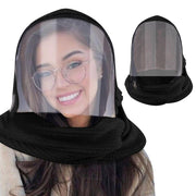 Trade Shop - Maschera Integrata Per Viso Trasparente Cappello Caldo Sciarpa Zipper Flip Cover -