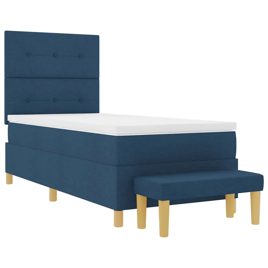 Letto a molle con materasso Blu 90 x 200 cm Tessuto 3344274