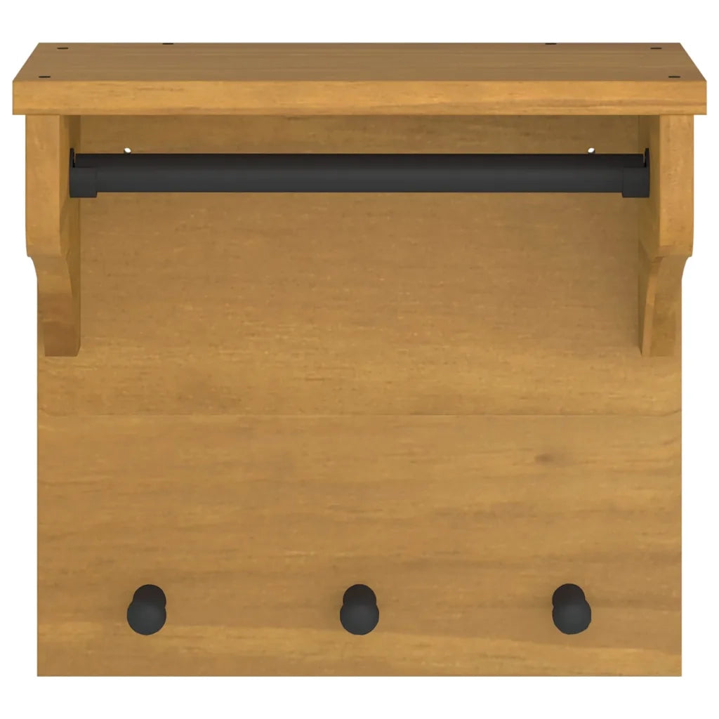 Appendiabiti da Parete SANDNES 43x30x42 cm in Legno di Pino 4010455