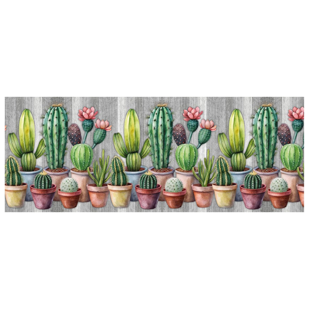 Tappeto passatoia fantasia made in Italy antiscivolo lavabile aderente Dis21 Cactus - 50x500cm