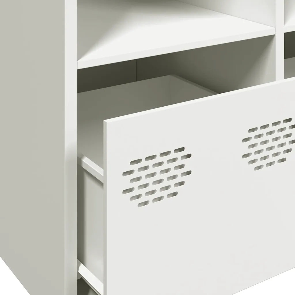Credenza Bianca 135x39x73,5 cm in Acciaio Laminato a Freddo 3307166