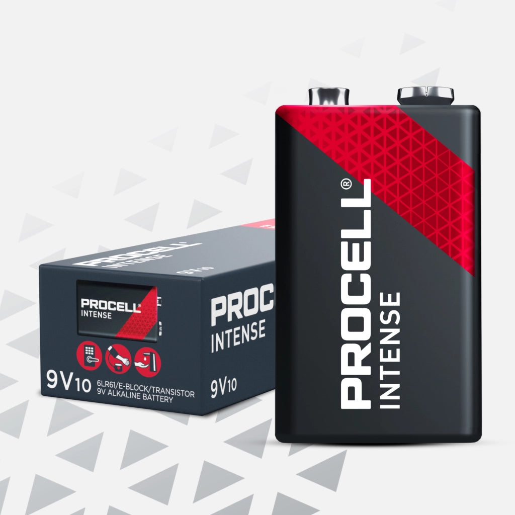 Procell Batterie Alcaline 9V 6LR61 DU0049 Blister 10 Pz Professionali IEC 6LR61 Professional Alcaline