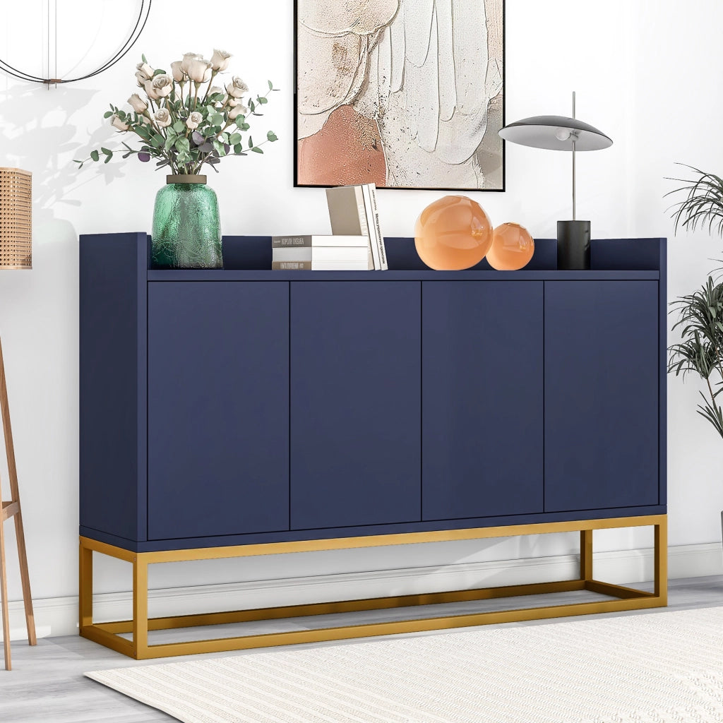 Credenza Moderna 4 Ante senza Maniglie ¨C MINIMAL ¨C Blu Navy
