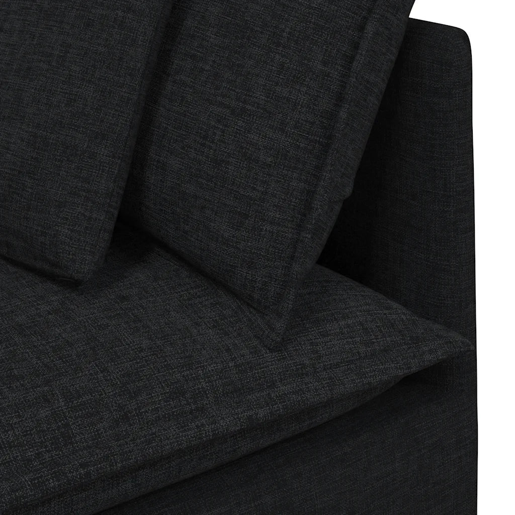 Modulo Angolare Divano Modulare con Cuscini-Sofa Modulare-Divanetto Nero 100 cm 101615