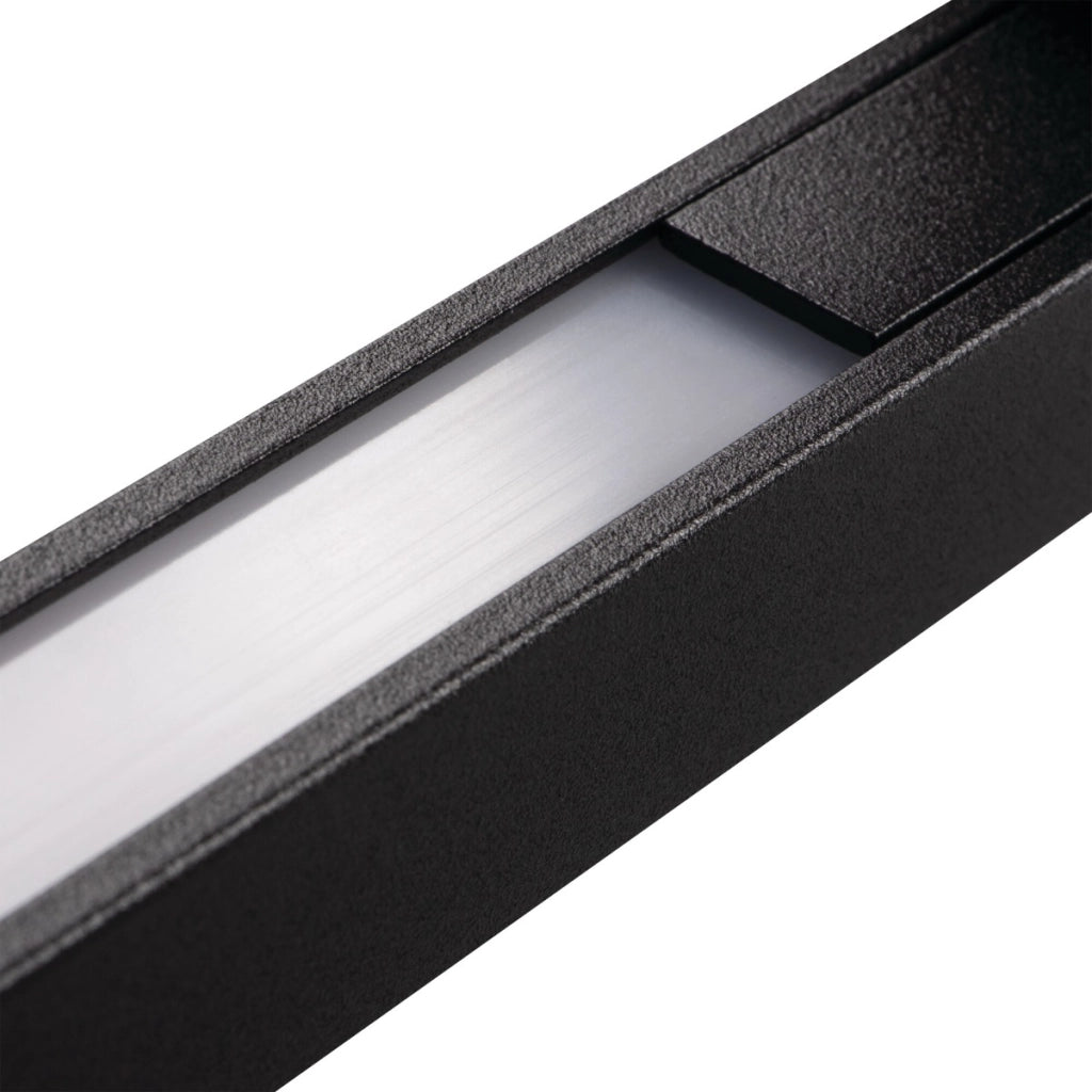 Applique esterna lineare nera 60cm LED 8W 4000K IP54