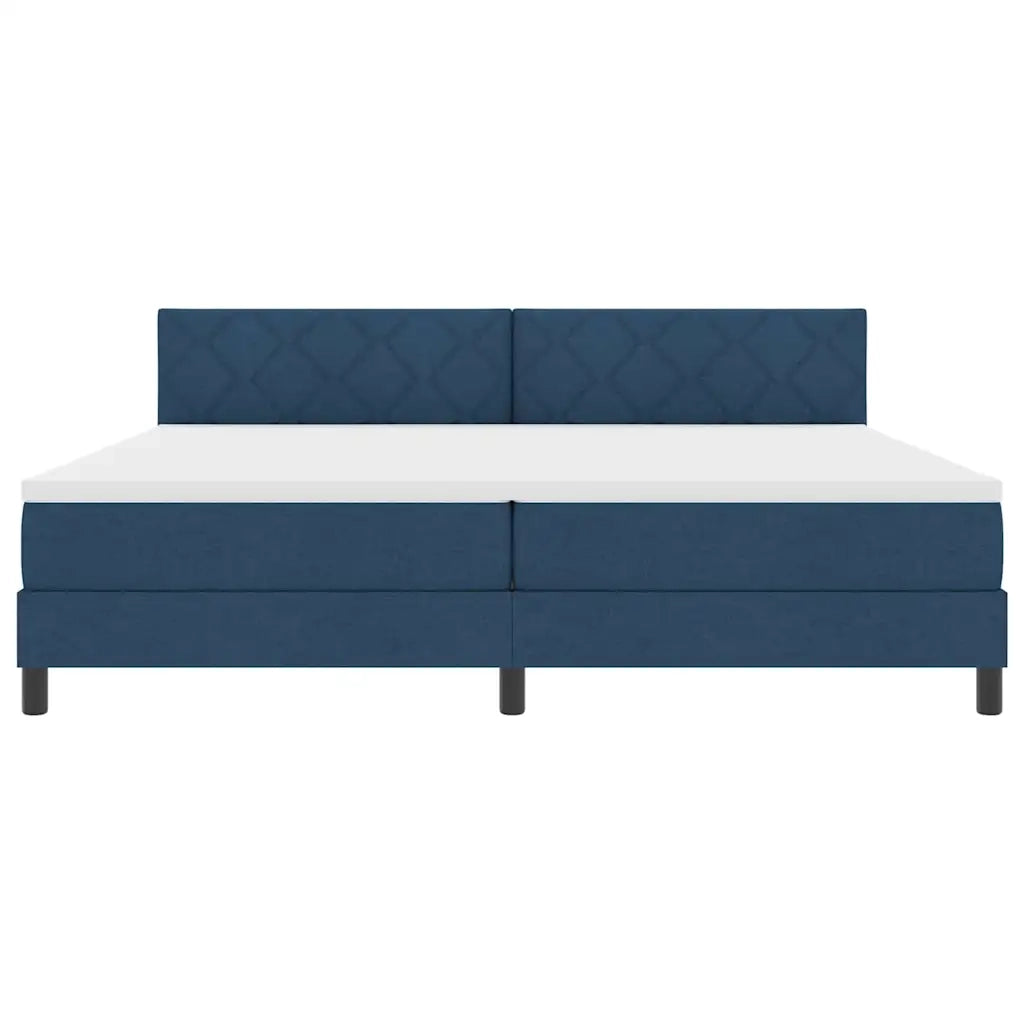 Letto a molle con materasso con led Blu 200 x 200 cm Tessuto 3342316