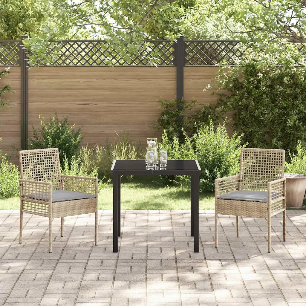 Sedia da Giardino 2 pcs Beige 55 x 53 x 85 cm polyrattan 42003448