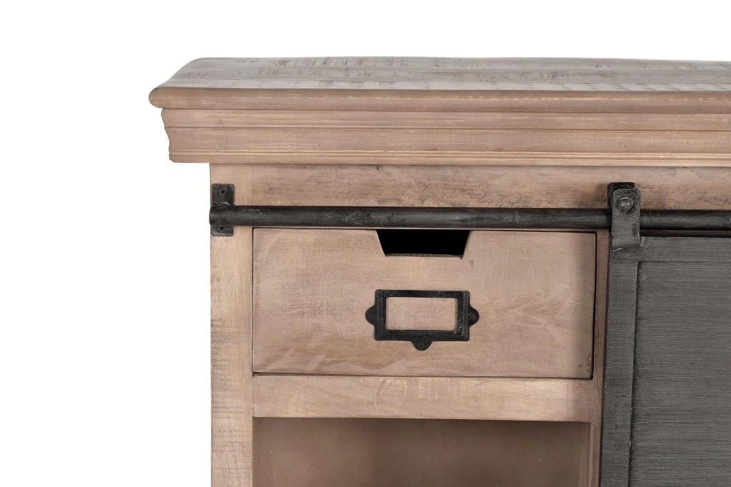Credenza con 1 anta scorrevole e 2 cassetti