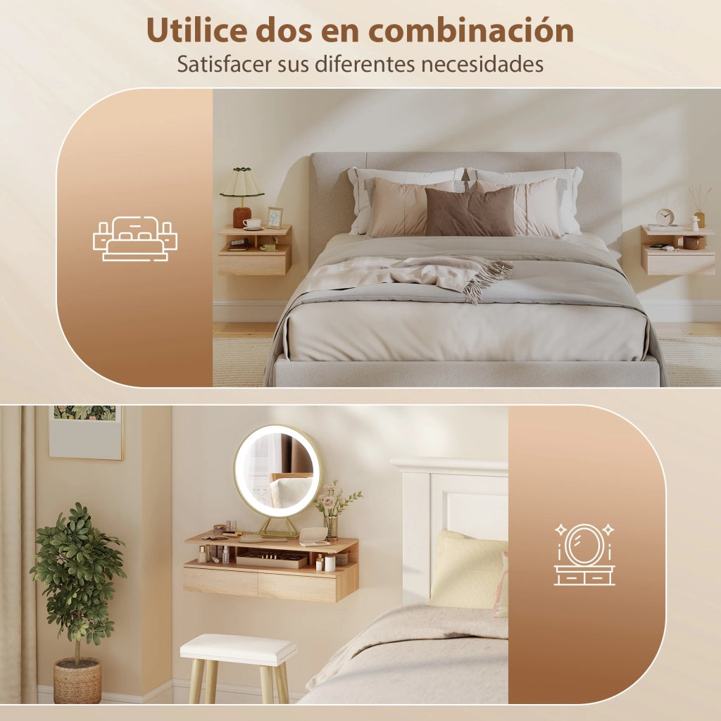 Comodini a Sospensione con Cassetto ¨C zephmum ¨C 35x32x22,5 cm Robe