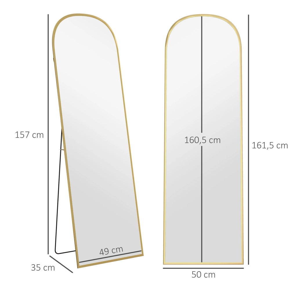 Specchio da Terra Corpo Intero ¨C Xylo ¨C Design Moderno Oro 50x161.5 cm