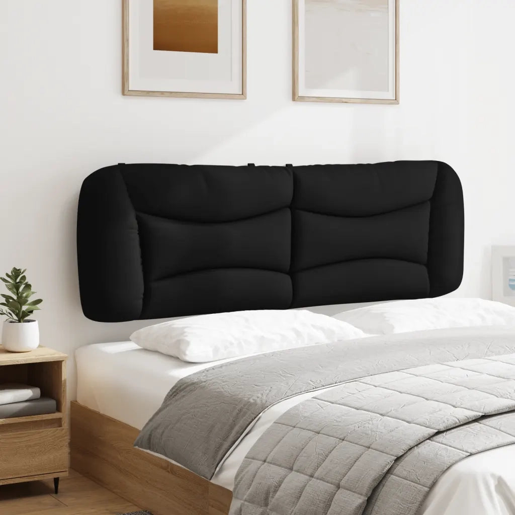 Cuscino Testiera Hvar Nero 160 cm in Tessuto 374590
