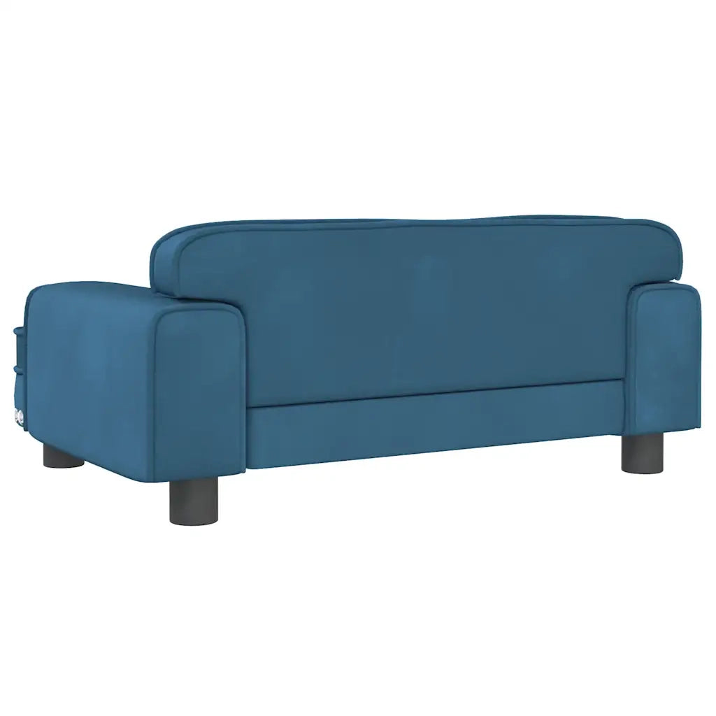 Divano per Bambini-Sofa-Divanetto Blu 70x45x30 cm in Velluto