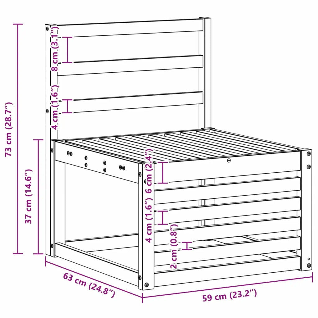Set divani 3 pz Legno di Acacia Massello 3383955